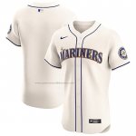 Camiseta Beisbol Hombre Seattle Mariners Alterno Primera Elite Blanco Camiseta Beisbol Hombre Seattle Mariners Alterno Primera Elite Blanco