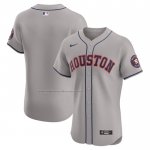 Camiseta Beisbol Hombre Houston Astros Road Vapor Premier Elite Patch Gris