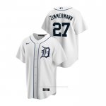 Camiseta Beisbol Hombre Detroit Tigers Jordan Zimmermann Replica Primera Blanco Camiseta Beisbol Hombre Detroit Tigers Jordan Zimmermann Replica Primera Blanco