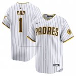Camiseta Beisbol Hombre San Diego Padres #1 Dad Primera Limited Blanco