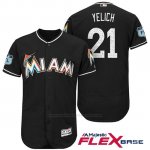 Camiseta Beisbol Hombre Miami Marlins Christian Yelich Negro 2017 Entrenamiento de Primavera Flex Base Jugador Camiseta Beisbol Hombre Miami Marlins Christian Yelich Negro 2017 Entrenamiento de Primavera Flex Base Jugador