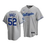 Camiseta Beisbol Hombre Los Angeles Dodgers Pedro Baez 2020 Replica Road Gris Camiseta Beisbol Hombre Los Angeles Dodgers Pedro Baez 2020 Replica Road Gris