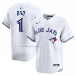 Camiseta Beisbol Hombre Toronto Blue Jays #1 Dad Primera Limited Blanco