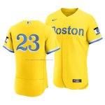 Camiseta Beisbol Hombre Boston Red Sox Michael Chavis 2021 City Connect Autentico Oro Camiseta Beisbol Hombre Boston Red Sox Michael Chavis 2021 City Connect Autentico Oro