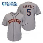 Camiseta Beisbol Hombre Houston Astros Jeff Bagwell 5 Gris Cool Base Camiseta Beisbol Hombre Houston Astros Jeff Bagwell 5 Gris Cool Base