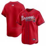 Camiseta Beisbol Hombre Atlanta Braves Alterno Limited Rojo
