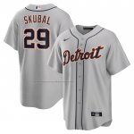 Camiseta Beisbol Hombre Detroit Tigers Tarik Skubal Road Replica Gris