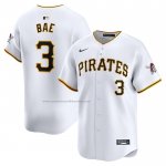 Camiseta Beisbol Hombre Pittsburgh Pirates Ji-Hwan Bae Primera Limited Blanco