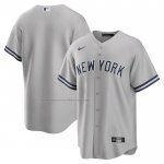 Camiseta Beisbol Hombre New York Yankees Big Tall Road Replica Gris