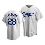 Camiseta Beisbol Hombre Los Angeles Dodgers Yoshitomo Tsutsugo Cooperstown Collection Primera Blanco Camiseta Beisbol Hombre Los Angeles Dodgers Yoshitomo Tsutsugo Cooperstown Collection Primera Blanco