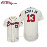Camiseta Beisbol Hombre Atlanta Braves Ronald Acuna Jr. Flex Base Autentico Coleccion Alterno Crema Camiseta Beisbol Hombre Atlanta Braves Ronald Acuna Jr. Flex Base Autentico Coleccion Alterno Crema