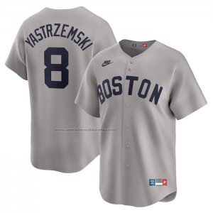 Camiseta Beisbol Hombre Boston Red Sox Carl Yastrzemski Throwback Cooperstown Collection Limited Gris