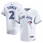 Camiseta Beisbol Hombre Toronto Blue Jays Justin Turner Primera Limited Blanco