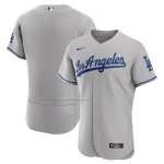 Camiseta Beisbol Hombre Los Angeles Dodgers Road Autentico Gris Camiseta Beisbol Hombre Los Angeles Dodgers Road Autentico Gris