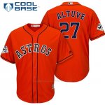Camiseta Beisbol Hombre Houston Astros 2017 World Series Jose Altuve Naranja Cool Base Camiseta Beisbol Hombre Houston Astros 2017 World Series Jose Altuve Naranja Cool Base