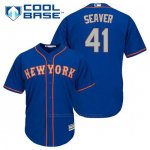 Camiseta Beisbol Hombre New York Mets Tom Seaver 41 Azul Alterno Cool Base Camiseta Beisbol Hombre New York Mets Tom Seaver 41 Azul Alterno Cool Base