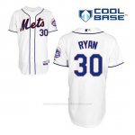 Camiseta Beisbol Hombre New York Mets Nolan Ryan 30 Blanco Alterno Cool Base Camiseta Beisbol Hombre New York Mets Nolan Ryan 30 Blanco Alterno Cool Base