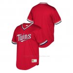Camiseta Beisbol Hombre Minnesota Twins Cooperstown Collection Mesh Wordmark V-Neck Rojo Camiseta Beisbol Hombre Minnesota Twins Cooperstown Collection Mesh Wordmark V-Neck Rojo
