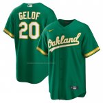 Camiseta Beisbol Hombre Oakland Athletics Zack Gelof Alterno Replica Verde Camiseta Beisbol Hombre Oakland Athletics Zack Gelof Alterno Replica Verde