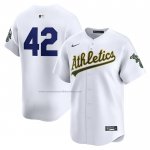 Camiseta Beisbol Hombre Oakland Athletics 2024 Jackie Robinson Day Primera Limited Blanco
