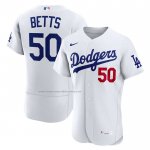 Camiseta Beisbol Hombre Los Angeles Dodgers Mookie Betts Primera Premium Autentico Blanco Camiseta Beisbol Hombre Los Angeles Dodgers Mookie Betts Primera Premium Autentico Blanco
