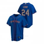 Camiseta Beisbol Hombre New York Mets Robinson Cano Replica Alterno Road Azul Camiseta Beisbol Hombre New York Mets Robinson Cano Replica Alterno Road Azul