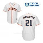 Camiseta Beisbol Hombre Houston Astros Jon Singleton 21 Blanco 1ª Cool Base Camiseta Beisbol Hombre Houston Astros Jon Singleton 21 Blanco 1ª Cool Base