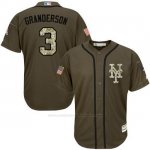 Camiseta Beisbol Hombre New York Mets 3 Curtis Granderson Verde Salute To Service Camiseta Beisbol Hombre New York Mets 3 Curtis Granderson Verde Salute To Service