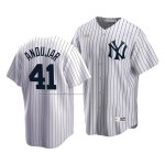 Camiseta Beisbol Hombre New York Yankees Miguel Andujar Cooperstown Collection Primera Blanco Camiseta Beisbol Hombre New York Yankees Miguel Andujar Cooperstown Collection Primera Blanco