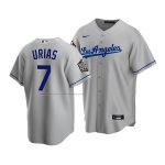 Camiseta Beisbol Hombre Los Angeles Dodgers Julio Urias 2020 Replica Road Gris Camiseta Beisbol Hombre Los Angeles Dodgers Julio Urias 2020 Replica Road Gris
