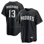 Camiseta Beisbol Hombre San Diego Padres Manny Machado Lights Out Replica Negro Camiseta Beisbol Hombre San Diego Padres Manny Machado Lights Out Replica Negro