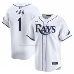 Camiseta Beisbol Hombre Tampa Bay Rays #1 Dad Primera Limited Blanco