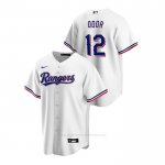 Camiseta Beisbol Hombre Texas Rangers Rougned Odor Replica Primera Blanco Camiseta Beisbol Hombre Texas Rangers Rougned Odor Replica Primera Blanco