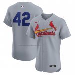 Camiseta Beisbol Hombre St. Louis Cardinals Road 2024 Jackie Robinson Day Elite Gris