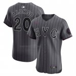 Camiseta Beisbol Hombre New York Mets Pete Alonso City Connect Elite Gris Camiseta Beisbol Hombre New York Mets Pete Alonso City Connect Elite Gris