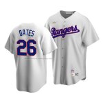 Camiseta Beisbol Hombre Texas Rangers Johnny Oates Cooperstown Collection Primera Blanco Camiseta Beisbol Hombre Texas Rangers Johnny Oates Cooperstown Collection Primera Blanco