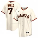 Camiseta Beisbol Hombre San Francisco Giants Blake Snell Primera Replica Crema