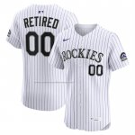 Camiseta Beisbol Hombre Colorado Rockies Retired Roster Elite Blanco Camiseta Beisbol Hombre Colorado Rockies Retired Roster Elite Blanco