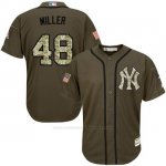 Camiseta Beisbol Hombre New York Yankees 48 Andrew Miller Verde Salute To Service Camiseta Beisbol Hombre New York Yankees 48 Andrew Miller Verde Salute To Service