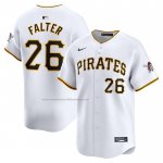 Camiseta Beisbol Hombre Pittsburgh Pirates Bailey Falter Primera Limited Blanco