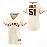 Camiseta Beisbol Mujer San Francisco Giants Jung Hoo Lee Primera Replica Crema Camiseta Beisbol Mujer San Francisco Giants Jung Hoo Lee Primera Replica Crema