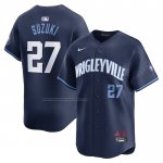 Camiseta Beisbol Hombre Chicago Cubs Seiya Suzuki City Connect Limited Azul