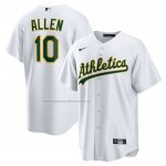 Camiseta Beisbol Hombre Oakland Athletics Nick Allen Primera Replica Blanco