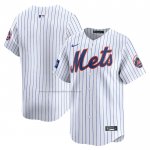 Camiseta Beisbol Hombre New York Mets 2024 World Tour London Series Primera Limited Blanco