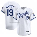 Camiseta Beisbol Hombre Kansas City Royals Michael Massey Primera Limited Blanco