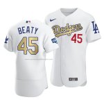 Camiseta Beisbol Hombre Los Angeles Dodgers Matt Beaty 2021 Gold Program Patch Autentico Blanco Camiseta Beisbol Hombre Los Angeles Dodgers Matt Beaty 2021 Gold Program Patch Autentico Blanco
