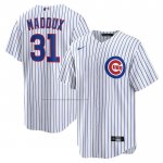 Camiseta Beisbol Hombre Chicago Cubs Greg Maddux Retired Primera Replica Blanco Camiseta Beisbol Hombre Chicago Cubs Greg Maddux Retired Primera Replica Blanco