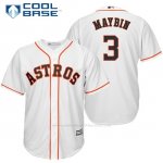 Camiseta Beisbol Hombre Houston Astros 3 Cameron Maybin Blanco 1ª Jugador Cool Base Camiseta Beisbol Hombre Houston Astros 3 Cameron Maybin Blanco 1ª Jugador Cool Base
