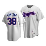 Camiseta Beisbol Hombre Texas Rangers Danny Santana Cooperstown Collection Primera Blanco Camiseta Beisbol Hombre Texas Rangers Danny Santana Cooperstown Collection Primera Blanco
