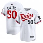 Camiseta Beisbol Hombre Minnesota Twins Willi Castro Primera Limited Blanco